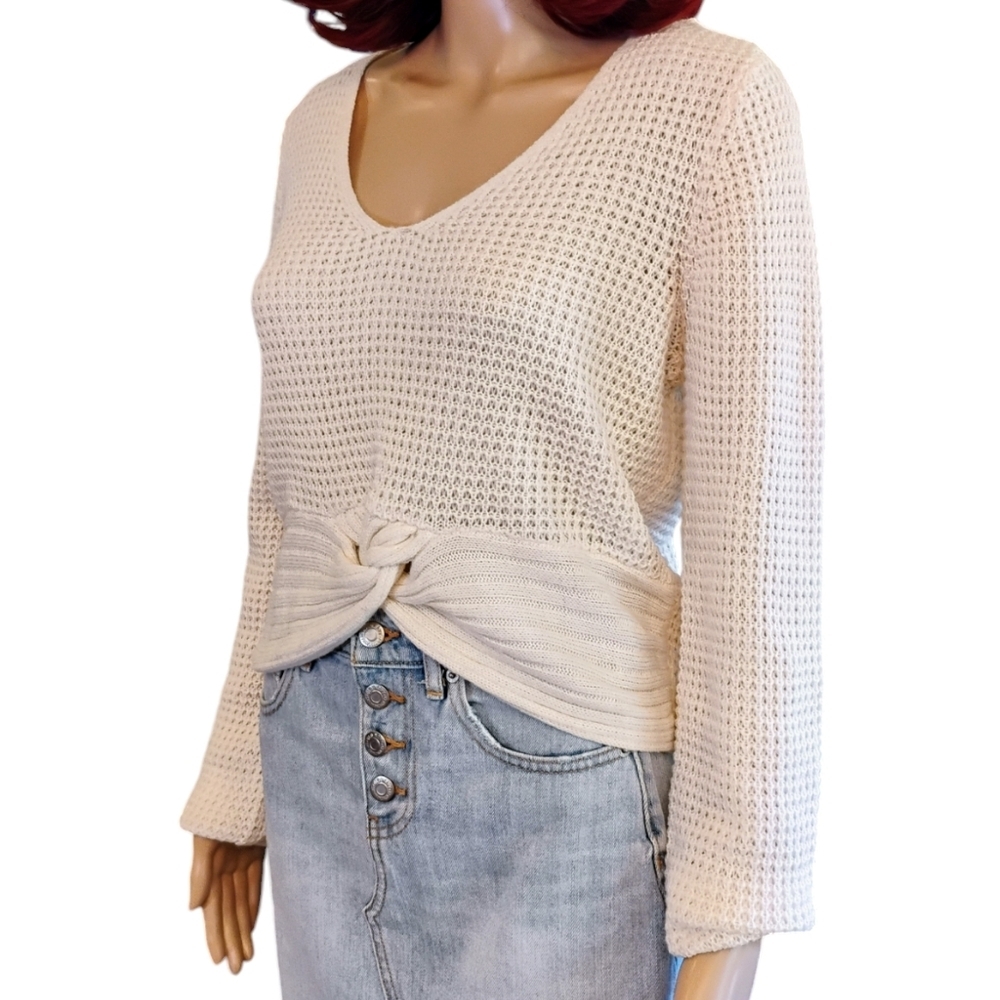 No Comment Twist Knot Sweater